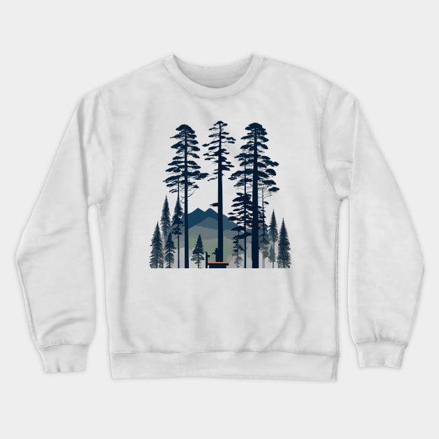 Rambo and Forest Trees Crewneck Sweatshirt by kknows